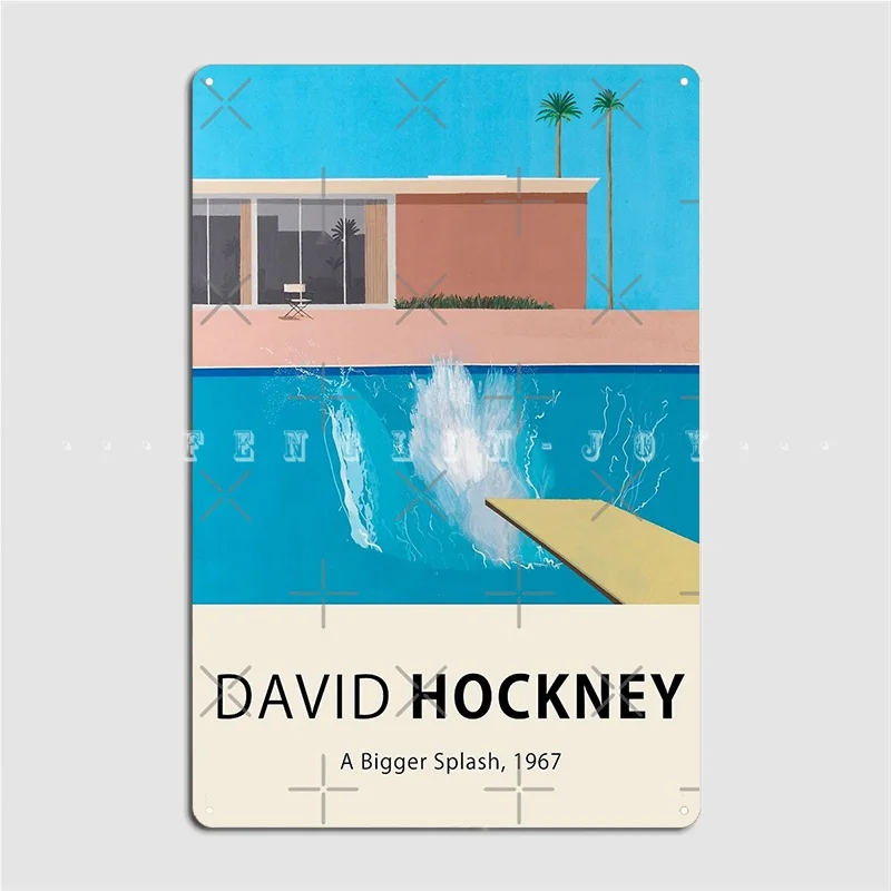 David Hockney A Bigger Splash 1967 Metal Sign Mural Painting Personalized Club Pub Garage Tin Sign Posters