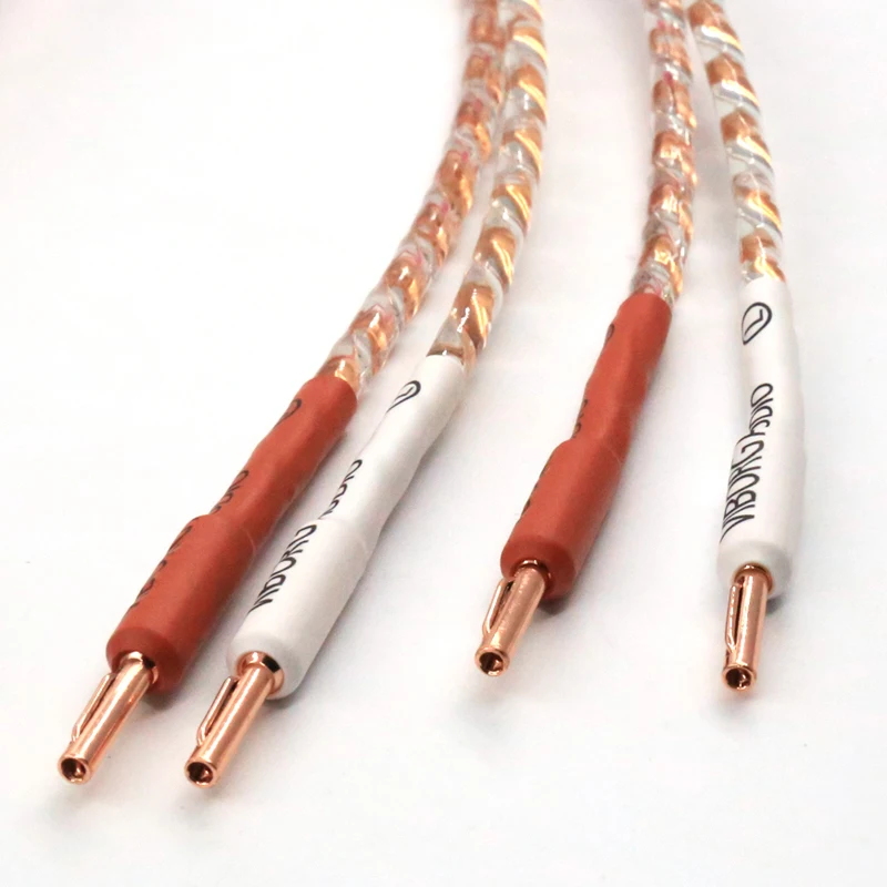 Pair Viborg VS903 supra Fidelity speaker cable with pure copper banana plug audiophile