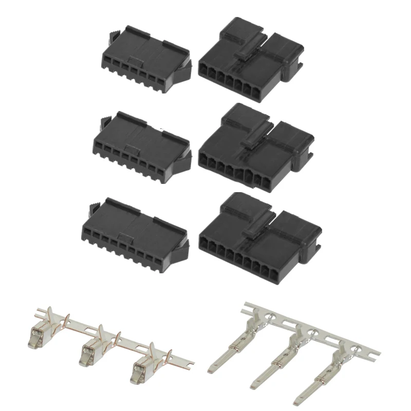 10set JST SM2.54 Connector Plug Male/Female Housing + Terminals 2.54MM Pitch SM-2P SM-2R 2/3/4/5/6/7/8/9/10/11/12 P Pin