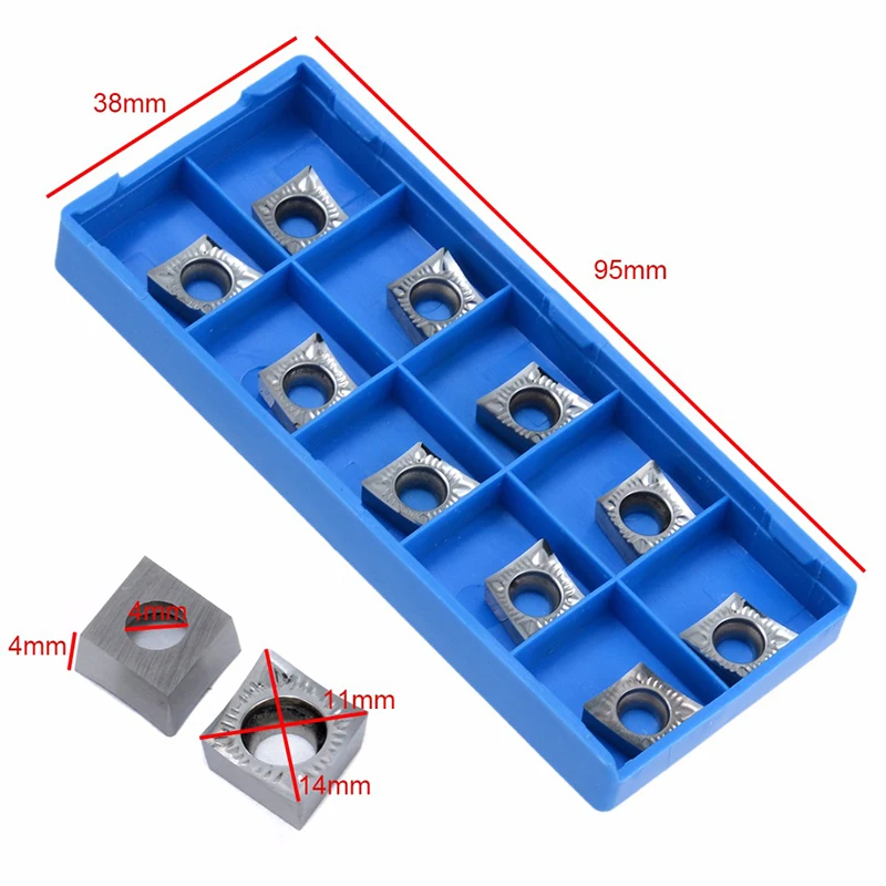10 pcs CCGT09T302 CCGT09T304 CCGT09T308 AK H01 อลูมิเนียมคาร์ไบด์แทรกสามารถจัดทำดัชนี CNC แทรกภายในตัดเครื่องมือ
