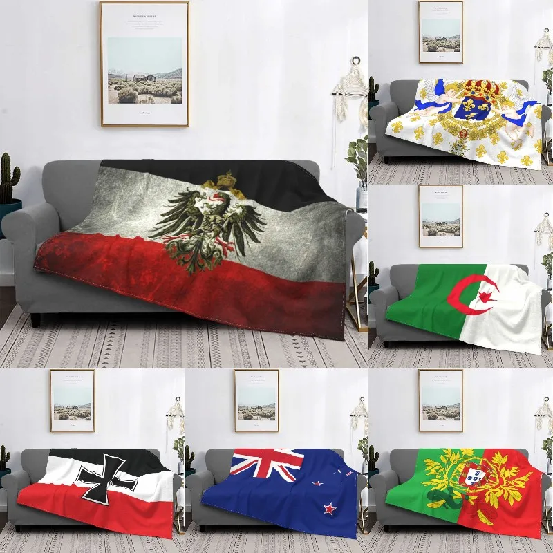 German Empire Flag Germany Blanket Soft Fleece Autumn Warm Flannel Throw Blankets for Sofa Home Bed Quilt