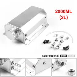 2L Universal Engine Oil Fuel Gas Catch Can Breather Tank Bottle Coolant Radiator Overflow Tank
