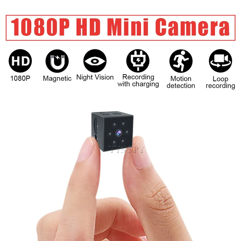 Minicámara magnética con Sensor de movimiento, videocámara con visión nocturna IR, Full HD, vídeo, Audio, microcámara, 1080P, Gizli, Oculta