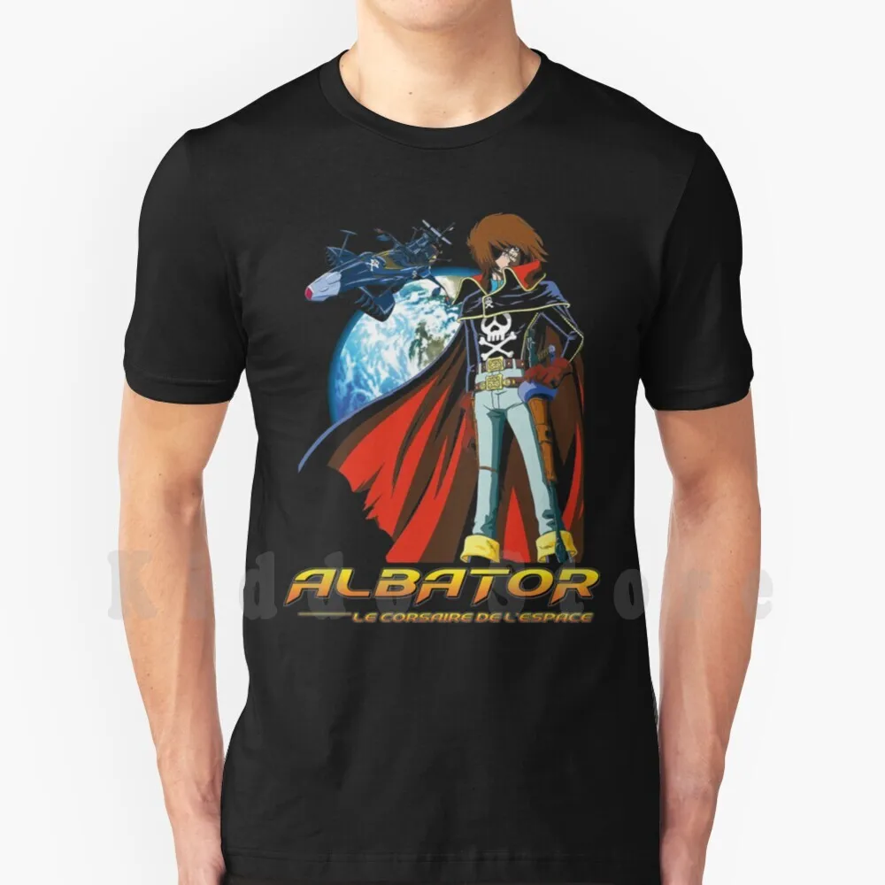 Not By Its Adherence T Shirt Print For Men Cotton New Cool Tee Albator Captain Harlock Phantom Harlock Pirates Space Pirate