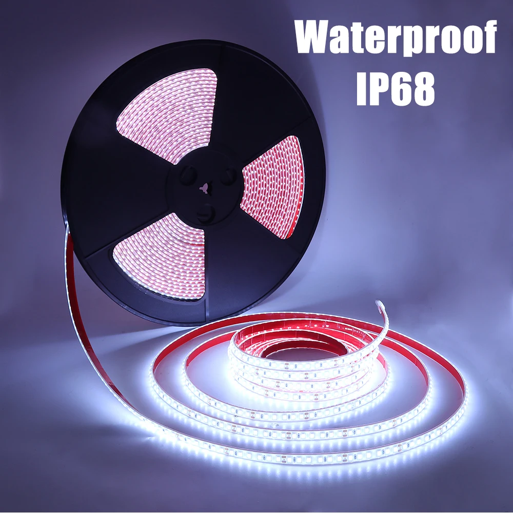 

DC 24V Waterproof IP68 LED Strip Light High Brightness SMD 2835 Flexible Lights 120LEDs/M Outdoor Home Decoration 5m 10m 15m 20m