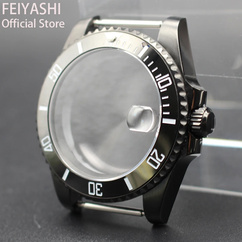 Imagem -03 - Assista Movimento Dial para Submariner Seiko Black Case Clean Factory Sapphire Parts Nh34 Nh35 Nh36 Nh38 Miyota 8215 2824 40 mm