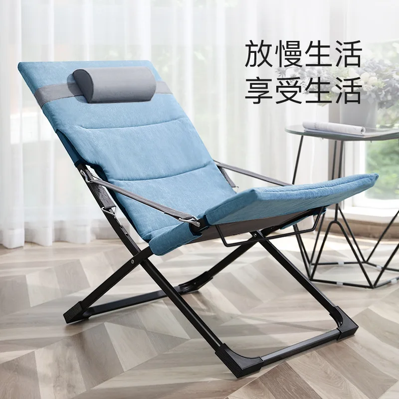 Folding bed recliner office nap home simple emergency portable marching escort bed outdoor camping recliner