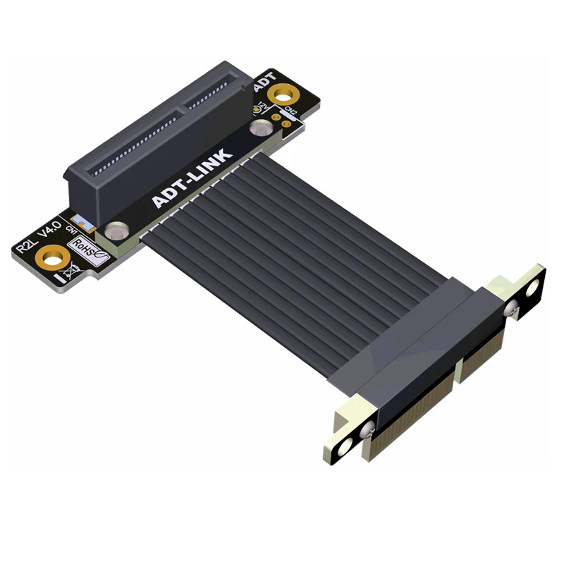 ADT-Link PCIE 4.0 PCI-E X4 Extension Cable Transfer X4 Network Card Hard Disk USB Card Support High-Speed Data Transfer Cable