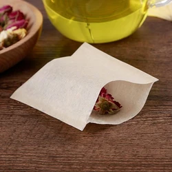 Heat Seal Filter Paper Empty Tea Bags For Herb Loose Teabag Unbleached 100pcs/lot