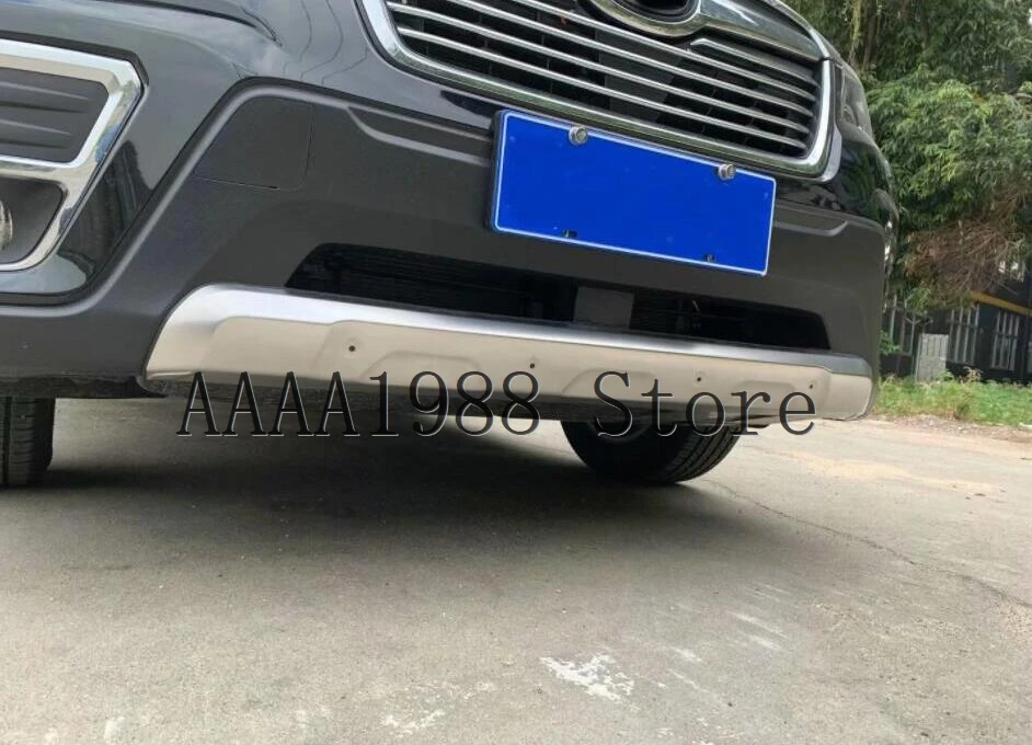 for Subaru Forester 2019 2020 Stainless Steel Front + Rear Bumper Diffuser Protector Guard Skid Plate Car Styling Accessories