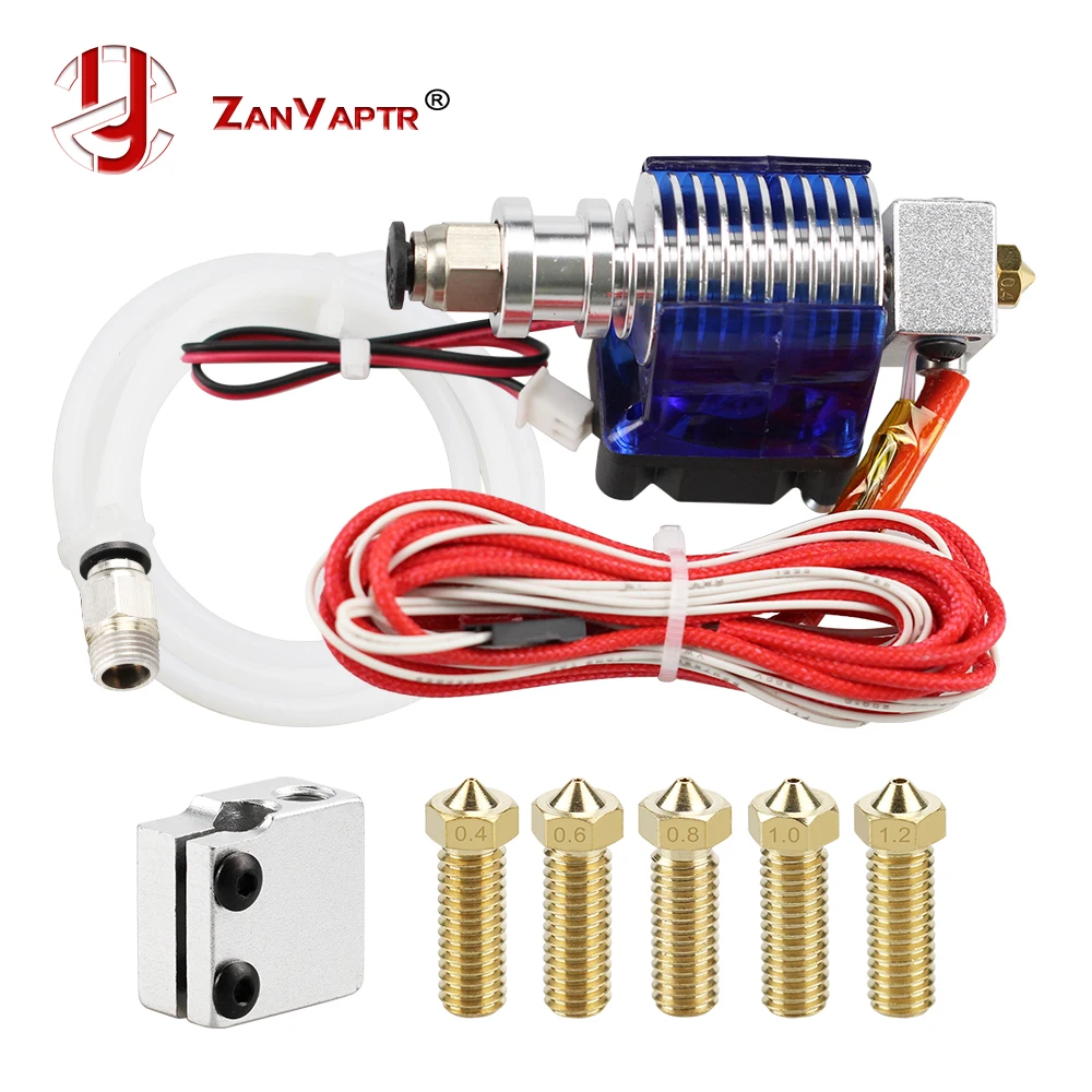 

3D Printer J-head Hotend with Fan for 1.75/3.0mm 12V 24V 3D v6 bowden Filament Wade Extruder 0.4mm Nozzle + Volcano kit