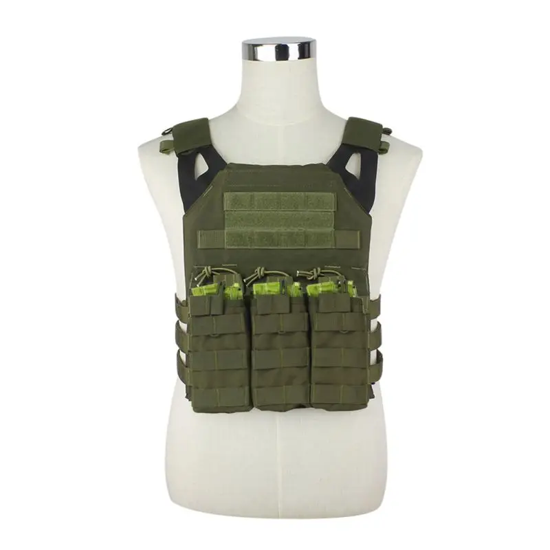 Tactical Hunting Molle Vest Army Paintball Protective Plate Carrier Vest Military Airsoft Combat Body Armor With Magazine Pouch