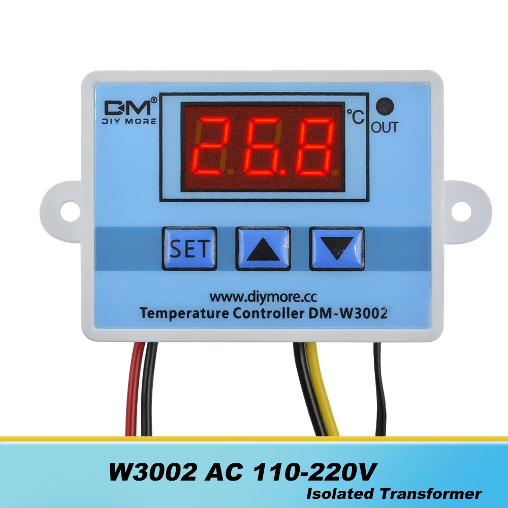 W3002 dc 12v 24v ac 110v 220v profession eller digitaler led temperatur regler 10a thermostat regler heizung kühlung steuerung