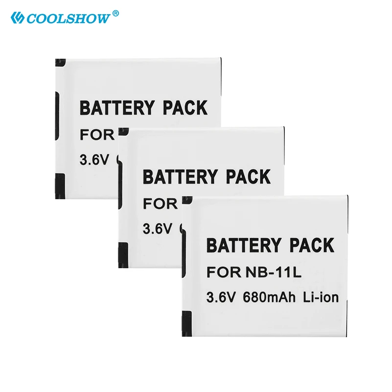 NB-11L NB11L NB 11L Battery for Canon A2600 A2300 IS A2400 A3500 A4000IS IXUS125 140 240 245 265 155 HS 680mAh Camera Bateria