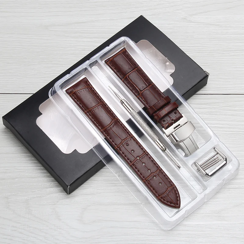 Watchband Soft Calf Genuine Leather Watch Strap 16mm 18mm 19mm 20mm 21mm 22mm Watch Band for Tisssot Seiko Accessories Wristband