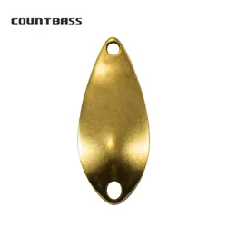 COUNTBASS 50pcs Brass Salmon Fishing Spoon Blanks 2.5g ( 3/32oz) Trout Area Spinning Unpainted Angler's Lures