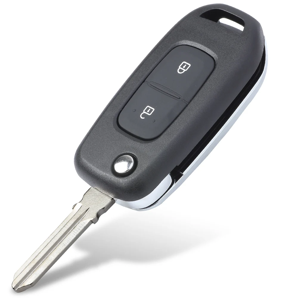 KEYECU Flip Remote Key Shell 2 Button Fob for Renault Dacia Logan 2 Logan II 2018 2019 2020 HU136 / HU56R/ VAC102 / VA2