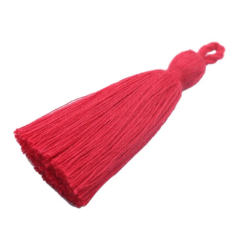 8cm Cotton Tassel Hanging Rope Fringe Tassel for Sewing Curtains Garment Home Decoration Jewelry Craft DIY Accessories 10pcs/lot