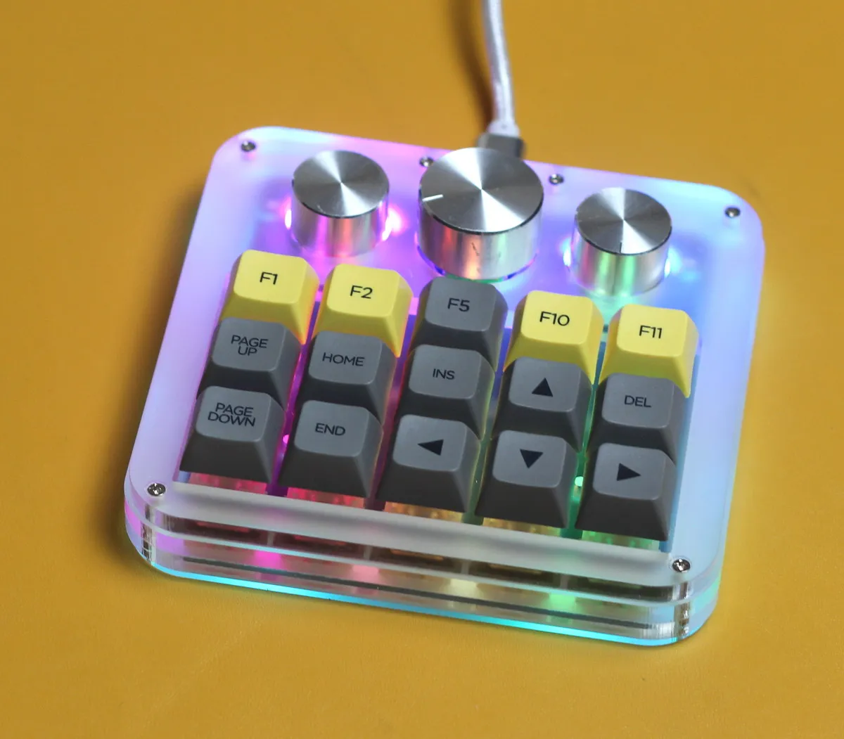 Customized Mechanical Keyboard Numeric Keyboard Keypad Encoder Knob Keyboard Three Knobs and Fifteen Keys