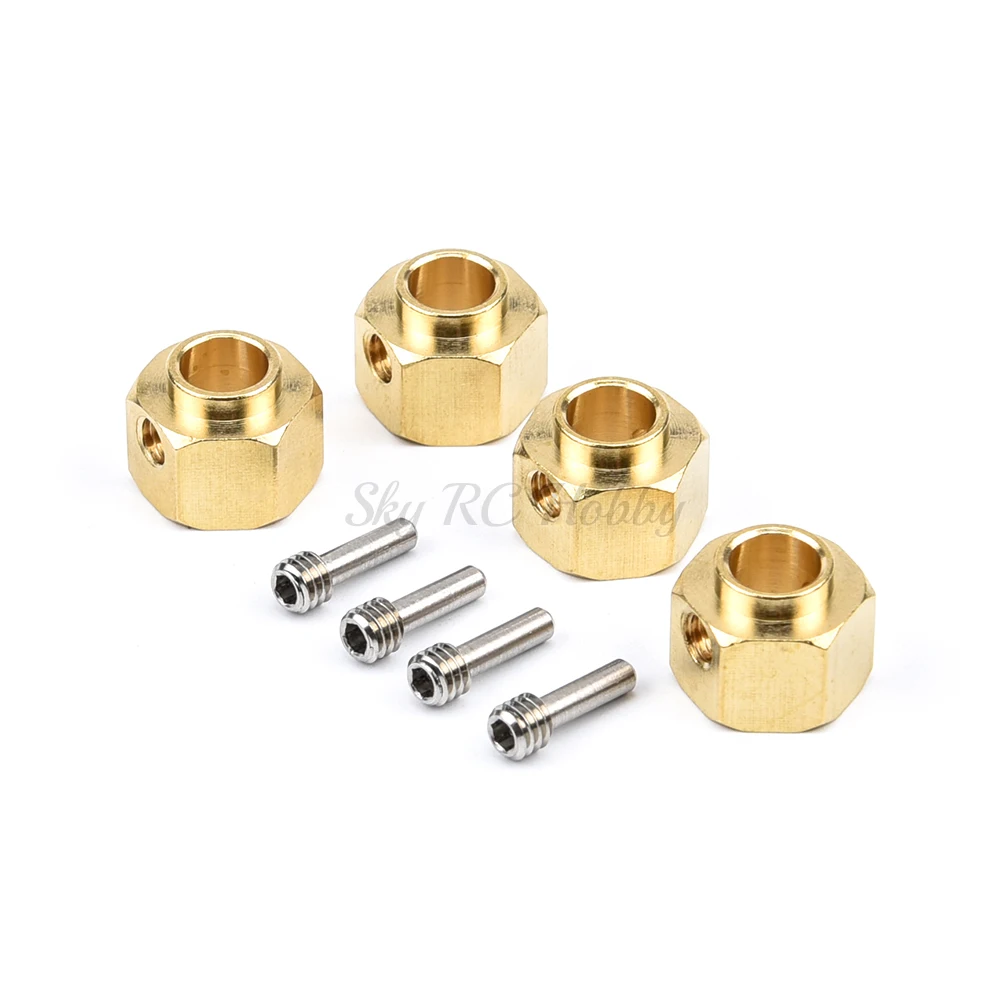 4pcs/lot Heavier Brass 12MM Wheel Hex Extended Adapter 5/6/8/9/10/12mm for TRX TRX -4 Scale Trail Axial SCX10 RC 1/10 Crawler