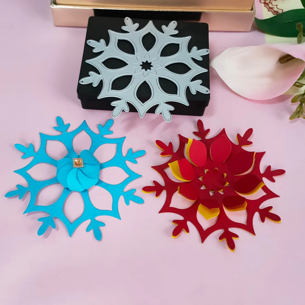 Metal cutting mould clipboard beautiful snowflake cutting mould DIY paper card craft metal cutting mould Christmas snowflake