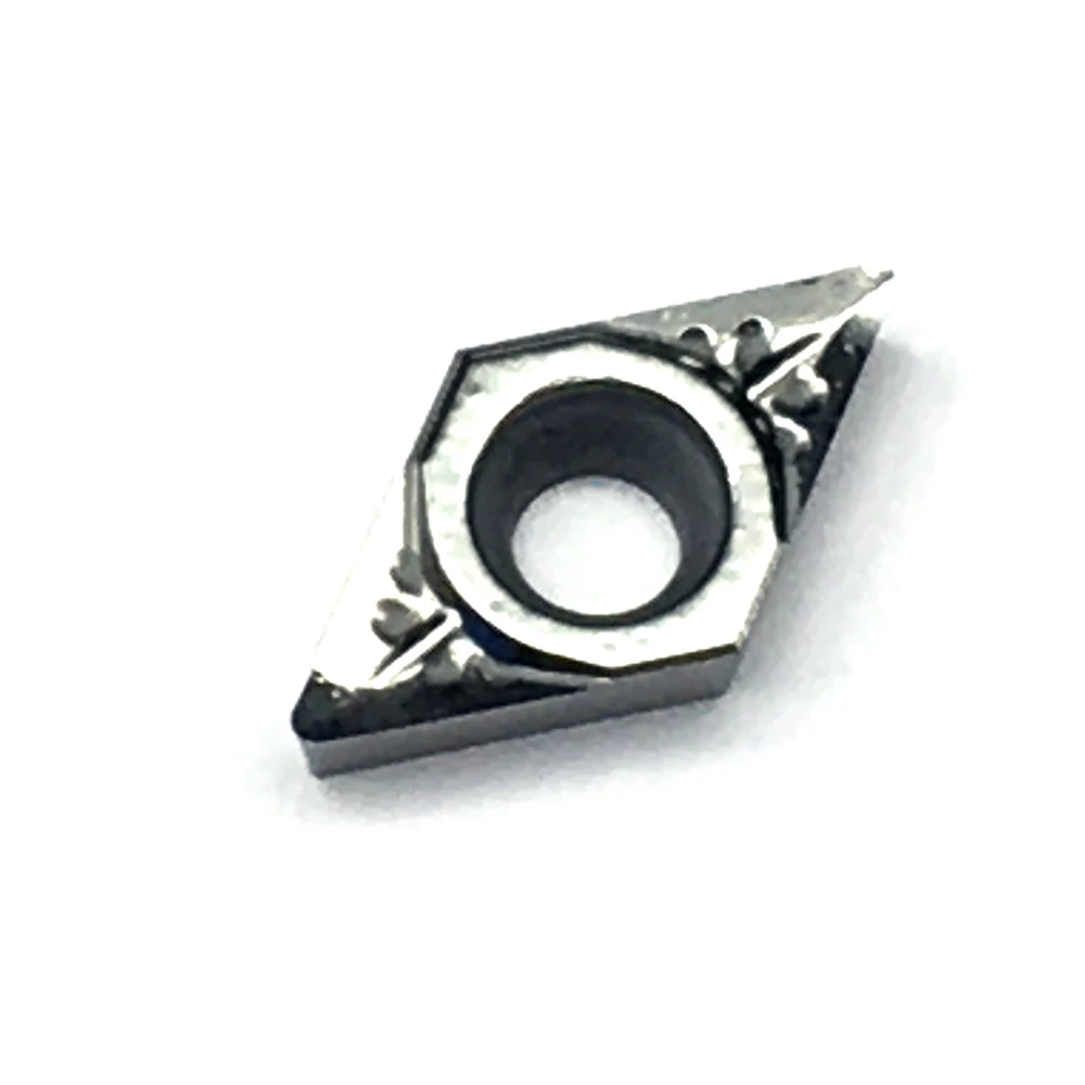 DCGT070204 AK H01 10pcs อลูมิเนียมเครื่องตัดใบมีดเครื่องมือตัดเครื่องมือ CNC เครื่องมือ AL + TIN ไม้
