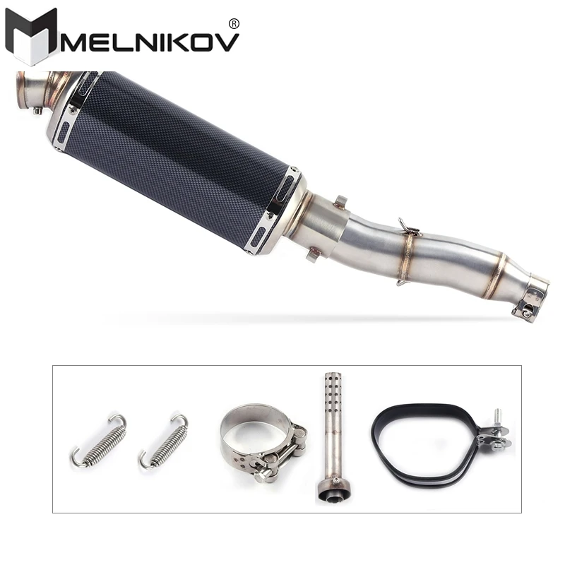 Motorcycle Full Exhaust System Muffler Escape Slip On For YAMAHA Tricker XG250 XT250 XG XT 250 CC Middle Pipe Adapter Exhaust