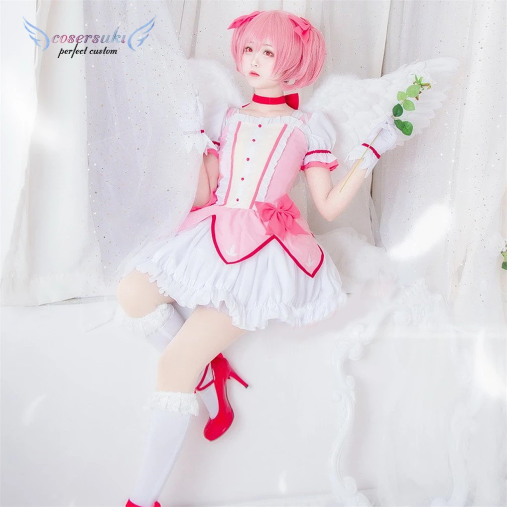 

Puella Magi Madoka Magica Kaname Madoka Cosplay Costume for Hallowen Christmas Carnival