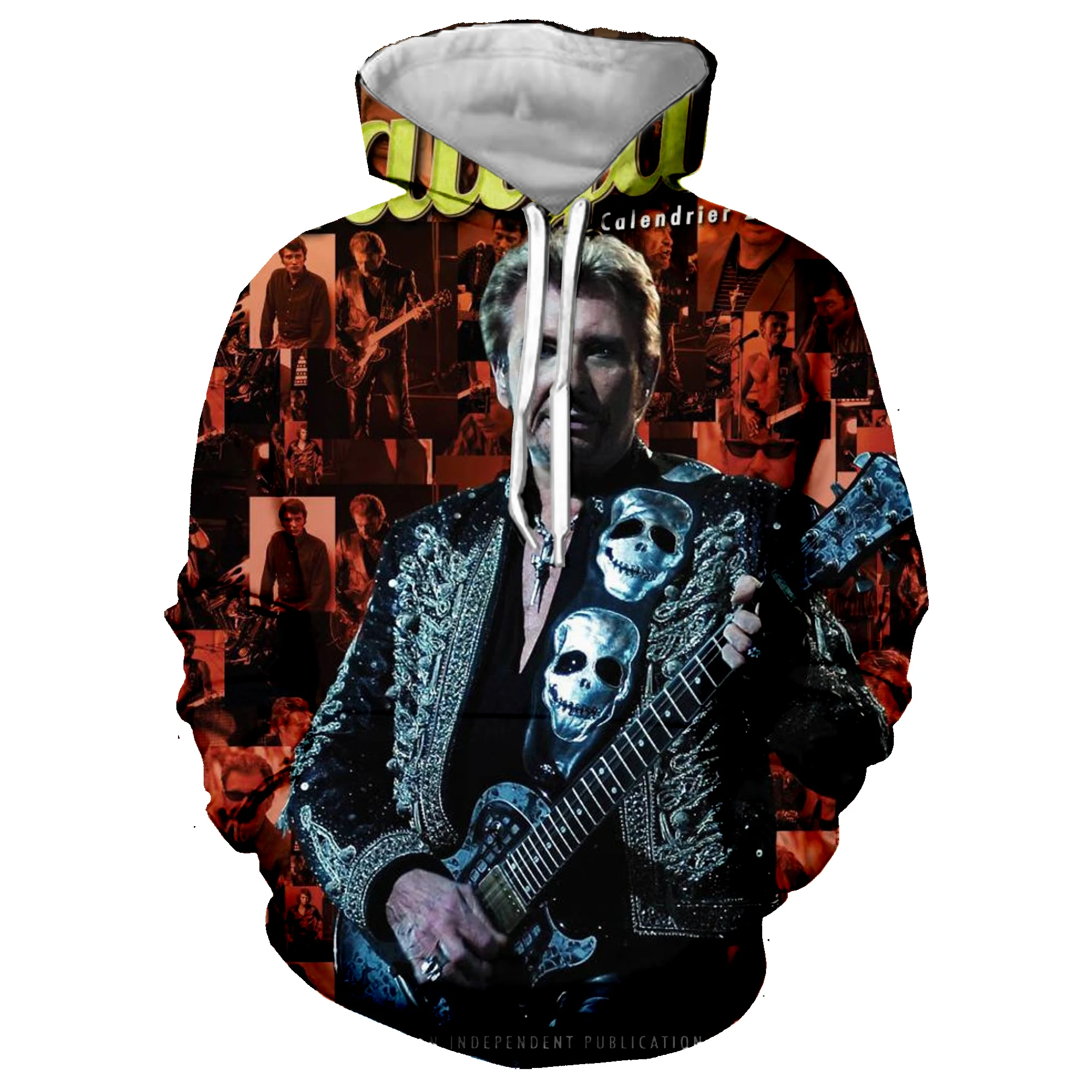 

3D Print Johnny Hallyday Sweatshirts Rock Hoodies Autumn Hoodie Hip hop Men Women Casual Tracksuits Clothing Harajuku Tops 5XL