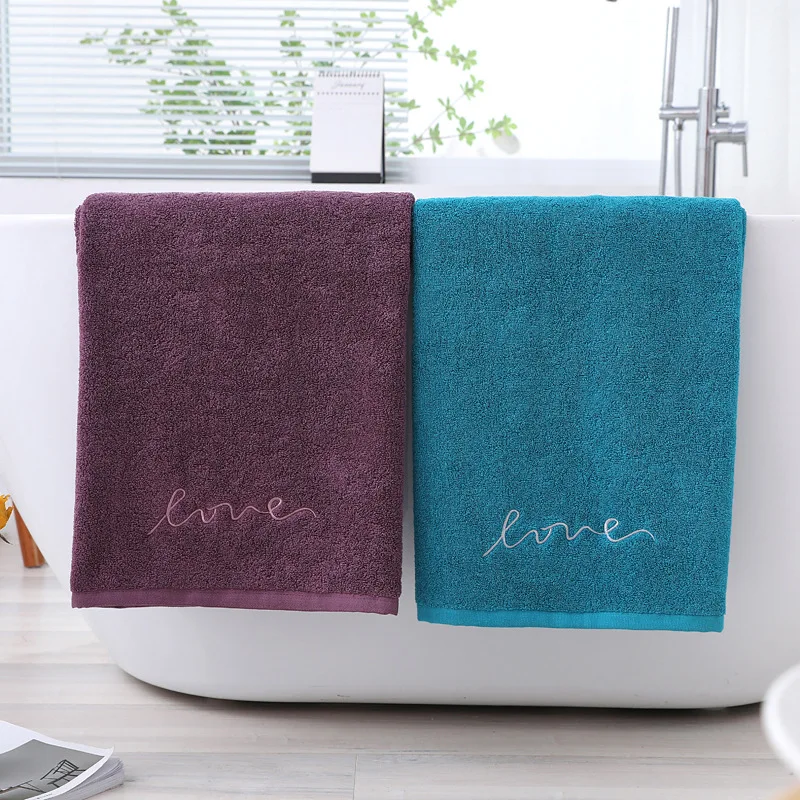 70*140cm Cotton Bath Towel 75*35cm Face Hand Towel Set Sauna Wrap Beach Towel Wedding Couple Christmas Gift Home Decoration T66