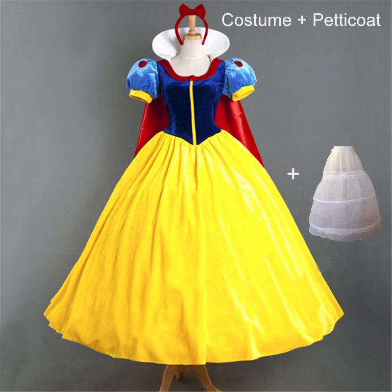 Robe de Princesse Blanche Neige Cosplay pour Femme, Costume de ixd\'Halloween, Dessin Animé