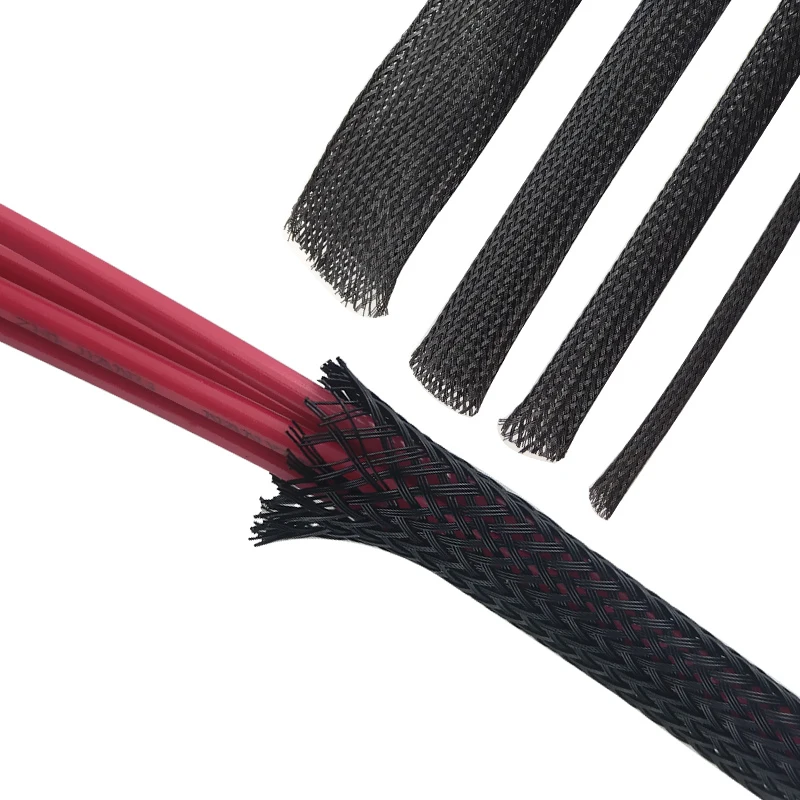 

Black Insulated Braided Sleeving Cable Sleeve Data line protection Wire Cable Flame-retardant nylon tube