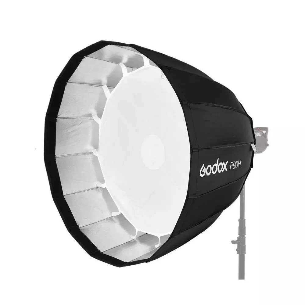 

Godox P90H 35" 90cm Deep Hi-Temperature Resistant Parabolic Softbox with Bowens Mount Ring for Studio Monolight Flash Light