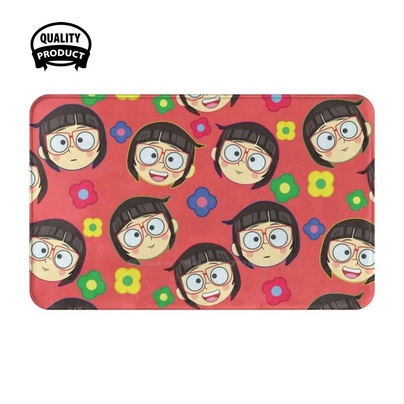 Park Face Expressions Pattern Soft Cushion Home Carpet Door Mat Car Rug Fan Art Park Face Expressions Korean Character Girls