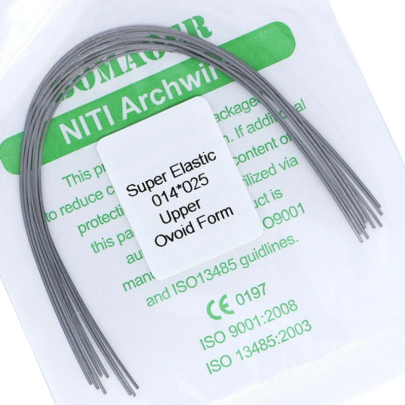 Orthodontic Arches Niti Archwire Super Elastic Rectangular Ovoid 10 Packs Dental Wire Dentist Materials Dentisty Correction