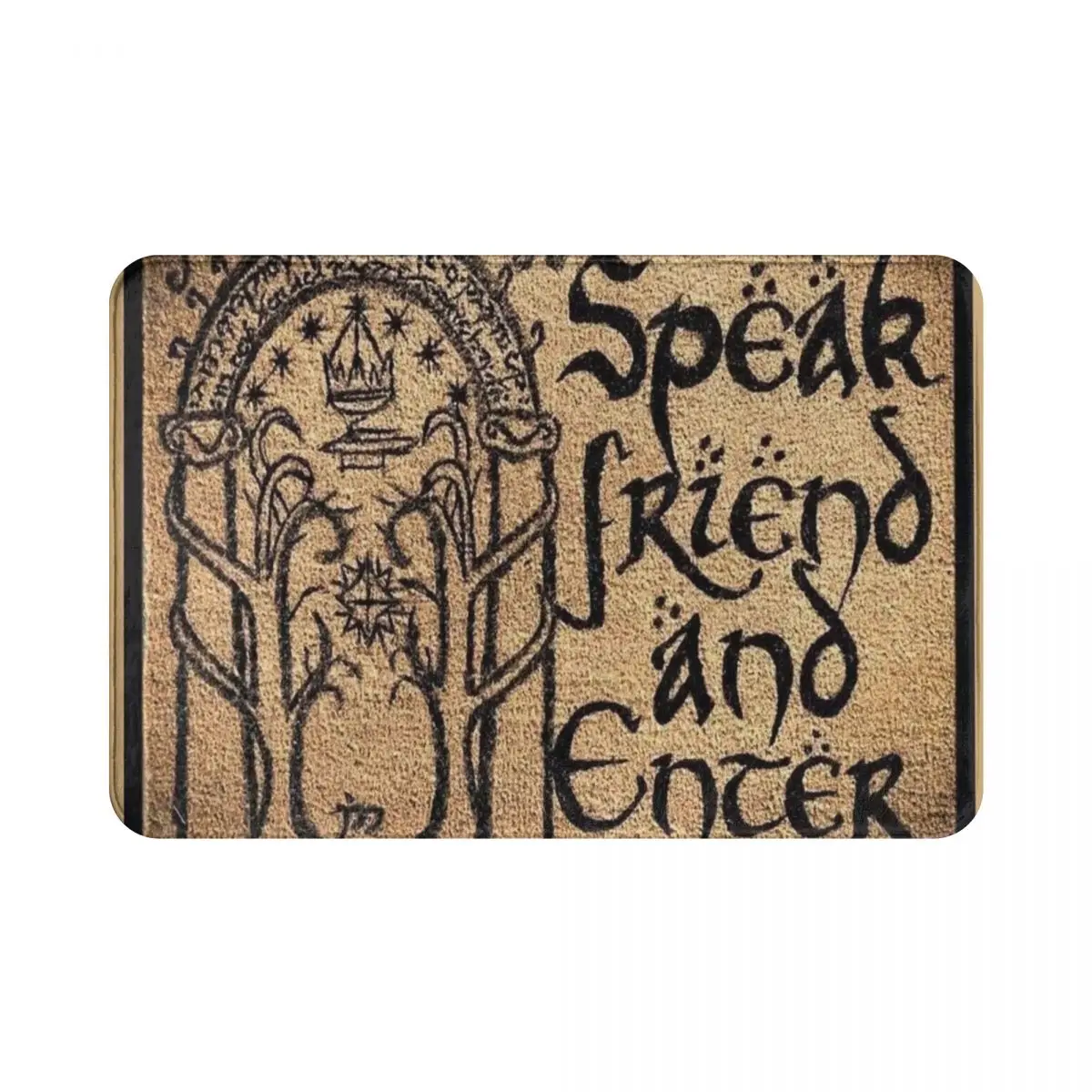 

Speak Friend And Enter Doormat Rug carpet Mat Footpad Polyester Anti-slip Washable Entrance Kitchen Bedroom balcony toilet