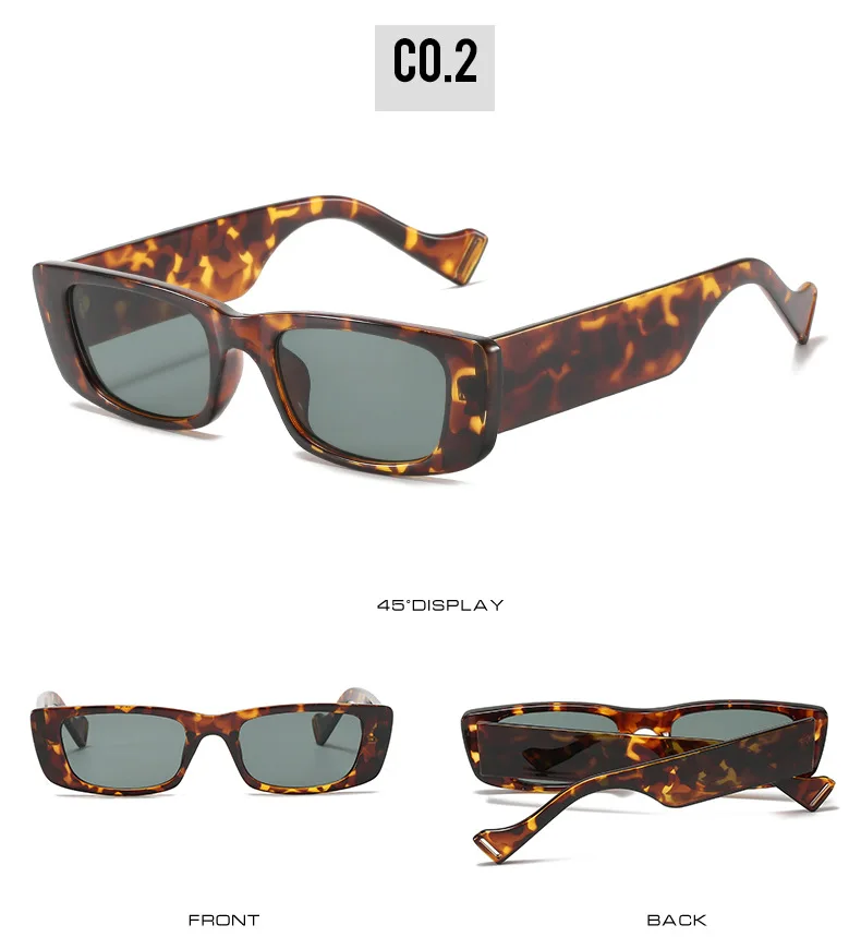 Oec cpo Vintage quadratische Sonnenbrille Frauen Retro kleine Rechteck Sonnenbrille weibliche sexy orange Brille für Männer Lunette de Soleil – Detail 8