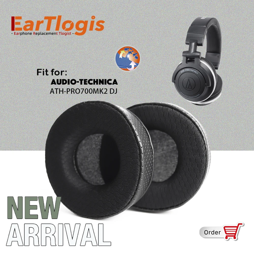 

EarTlogis New Arrival Replacement Ear Pads for ATH PRO700MK2 DJ Headset Earmuff Cover Cushions Earpads