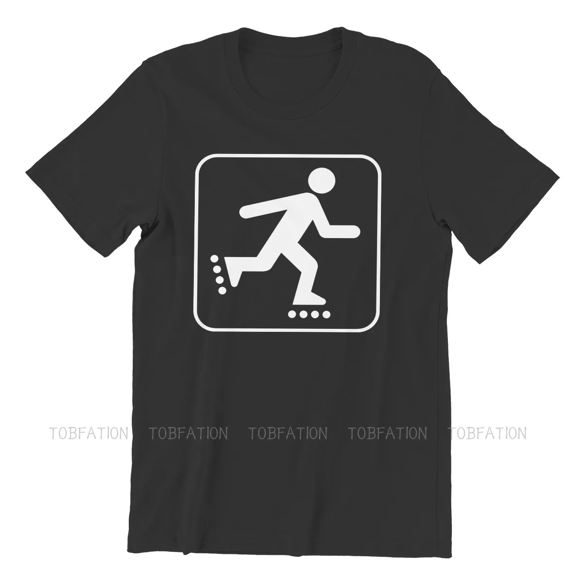 Roller Skating Hipster TShirts Roller skating Men Harajuku Pure Cotton Streetwear T Shirt O Neck Oversized
