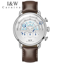 Montre Homme Carnival Fashion Quartz Watch for Men Brands Luxury Sapphire Sports Wristwatches Mens Waterproof Clock Reloj Hombre
