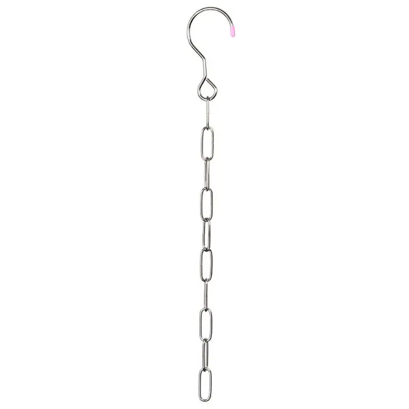 Stainless Steel Clothes Market Shop Display Hanging Chain Hooks With Ring Hanger Household Tools