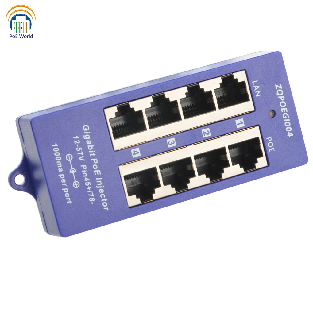 POE العالم 4 ميناء محول تغذية الطاقة عبر شبكة إيثرنت 10/100/1000 ميغابت في الثانية PoE لوحة التوصيلات 802.3af Midspan حاقن ل 24 فولت السلبي MikroTik Unifi #2