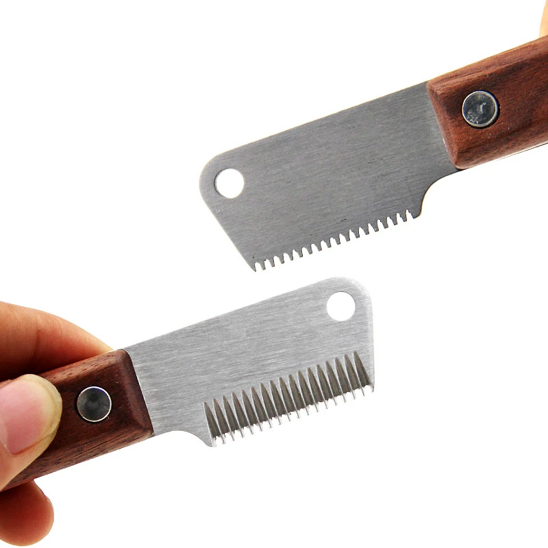 Dog Hair Removal Knife Walnut Material Dog-specific Grooming Tools Pets Supplies Shaving Comb Dog Accessories