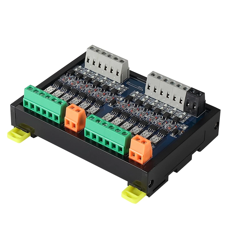 Huaqingjun 12-Channel 3A Self-recovery DC12-24V PLC Expansion Board DC Module for Hydraulic Valve