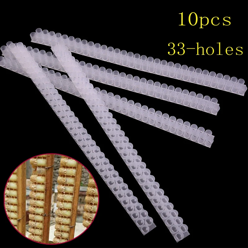 10/50pcs Single-row 33-Holes Beekeeping Catcher Box Catcher Cage Bees Tools Apiculture Set Productive Cells