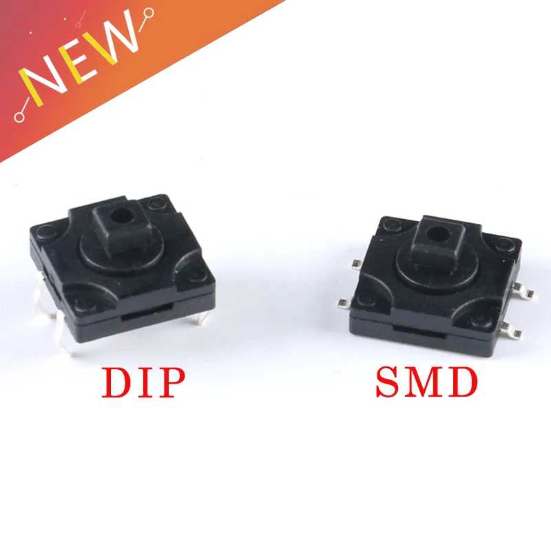 10Pcs 4Pin 12x12x7.3 mm Tactile Switches Square Push Button Tact Switch 12*12*7.3 mm Micro switch