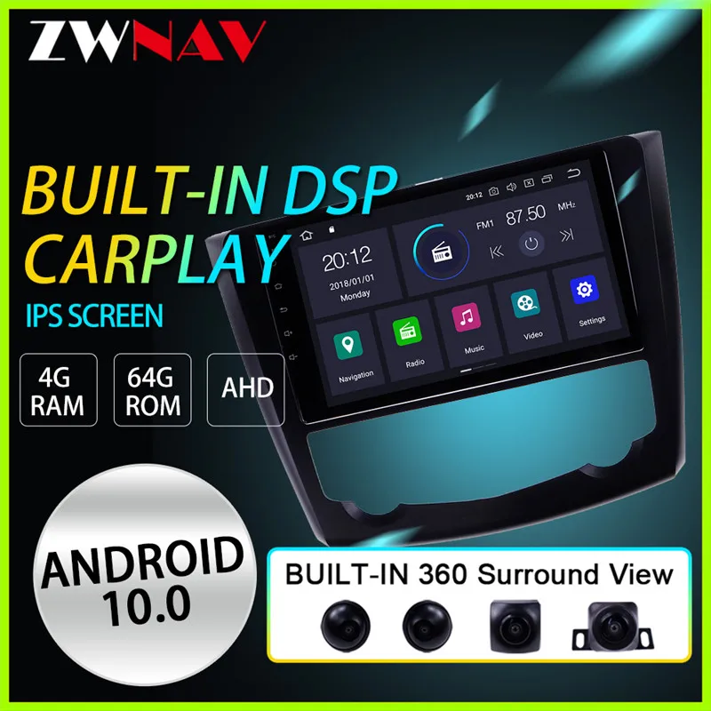 Android 10 Car Stereo for Renault Kadjar 2015-2017 Auto Radio DAB+ Audio Video GPS Navi DVD DSP PX6 4G64G