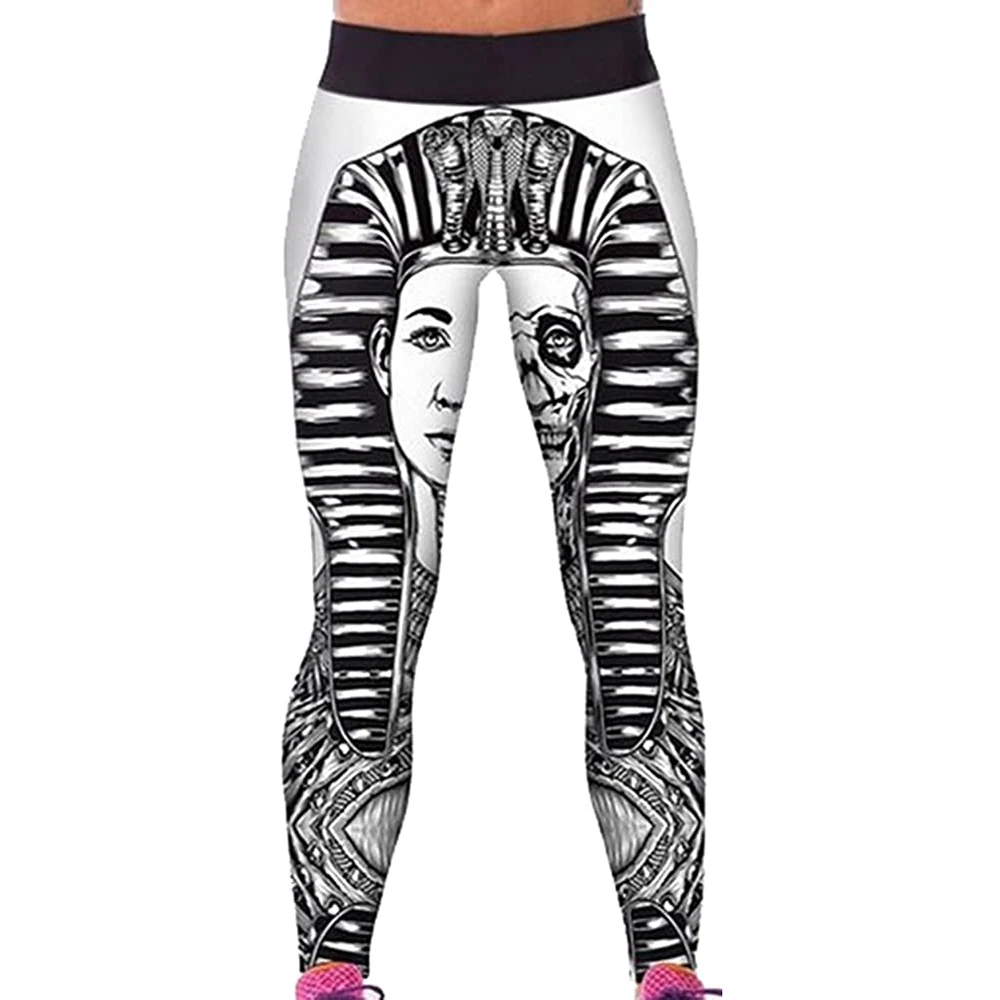 

Women's Fitness Hihg Waist Yoga Pants Printed Stretch Ankle Legging