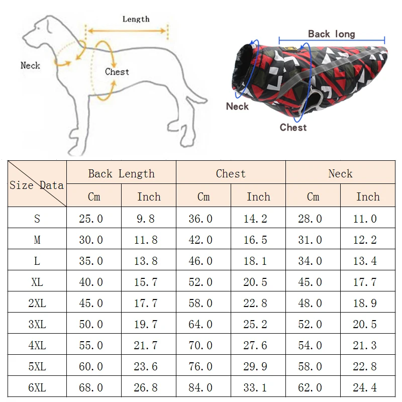 Waterproof Big Dog Coat Jacket for Medium Large Dogs Winter Pet Clothes Golden Retriever Pitbull Puppy Clothing ropa para perro