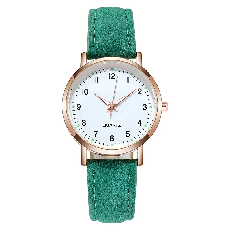 Hot Sale Casual Women Leather Wristwatch Luminous Pointer Bracelet Watch Lady Quartz Watches 9 Colors